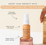 Phytoceutics Phytomist® Vitamin D3 + K2 Oral Spray cardiovascular health,D3+K2,efficient absorption of vitamins D3 and K2,essential vitamins,Immune System Support,issues,K2 Oral Spray,phytoceutics,phytomist,Vitamin D3 + K2 Oral Spray