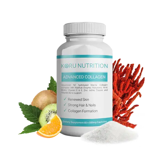 Koru Advanced Collagen 60 Cap arthritis joint pain,Baby skin care condition,dry skin,dry skin cream,Dry Skin Gel,Hydrating Skin Care,immune,immune function,immune health,Immune Support,Immune System Support,Immune System Support Pack,Joint & Muscle Restor