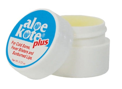 Aloe Kote Plus Lip Balm - 7.5ml Jar 35% Aloe Oil based by volume,Aloe Kote plus,chapped and sunburned lips,cold sores,fever blisters,healing,issues,Natural Moisturizers,Non-Waxy,promotes healing