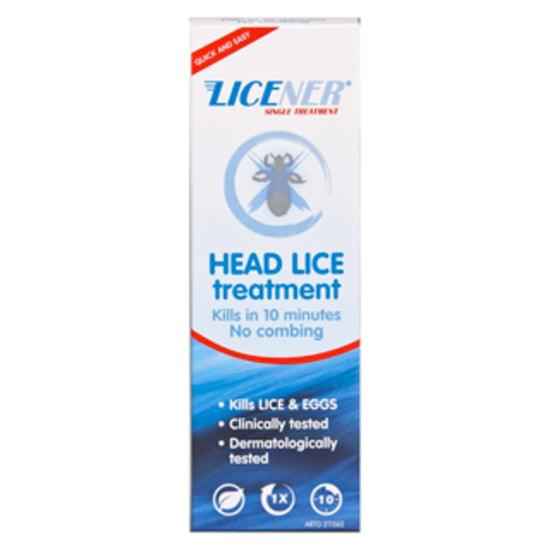 Licener Head Lice Treatment 100ML - Effective lice treatment kills lice and eggs in 10 minutes, no combing needed.