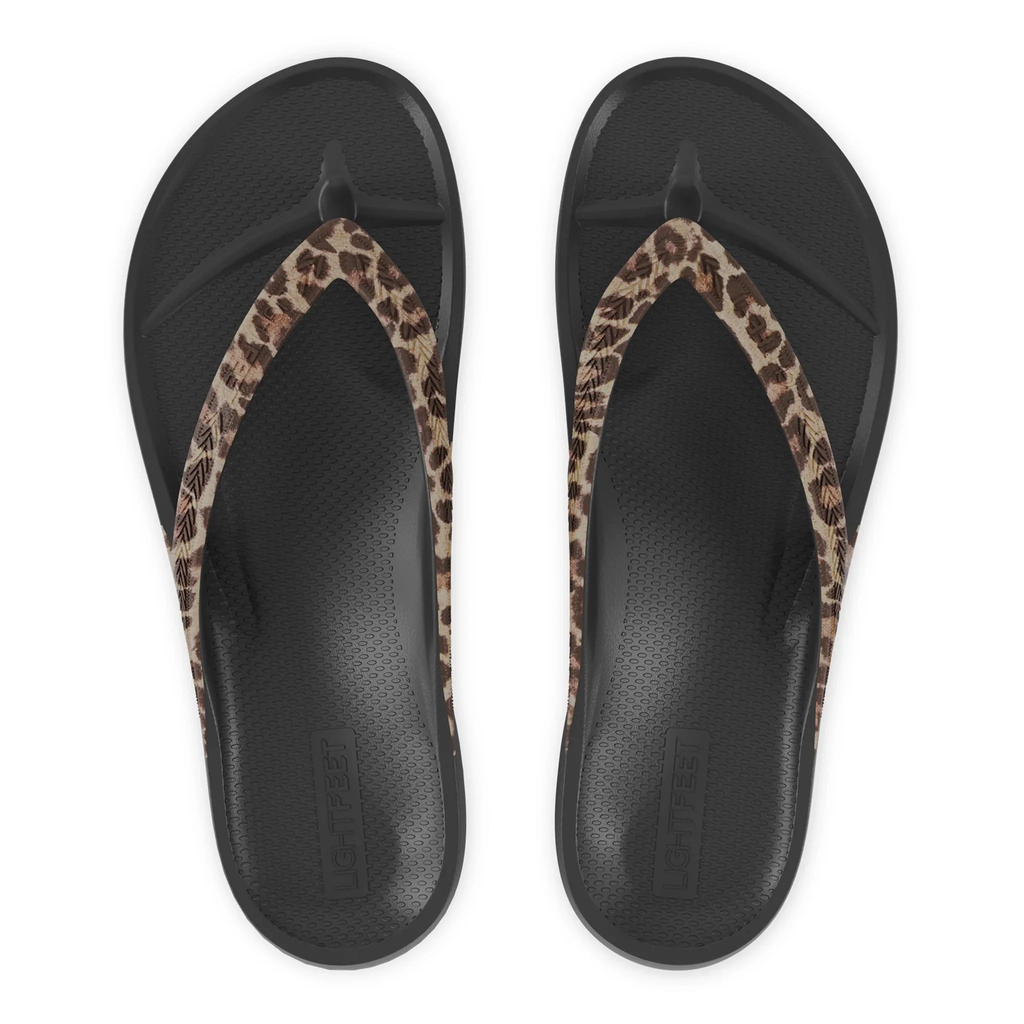 LightFeet Arch Support Jandals - Leopard Print