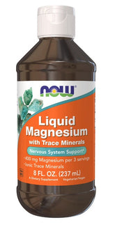 Now Magnesium Liquid with Trace Minerals 237ml healthy neuro-muscular function.,Ionic Trace Minerals,issues,Magnesium Liquid,natural mineral concentrate,Trace Minerals