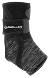 Mueller Hybrid Wraparound Ankle Support Fits left or right Ankle.,low profile for comfortable all-day wear.,NATURAL RUBBER 10%,NYLON 35%,POLYESTER 25%,PU FOAM 28%,SPANDEX 2%,Thin