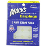 Macks silicone ear plugs in a 6 pair value pack, offering maximum comfort and effective noise reduction.
