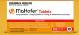 Maltofer 100 tablets Iron Polymaltose equal to 100mg iron