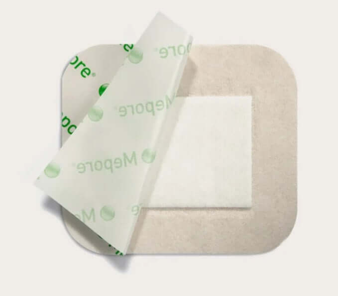 Mepore Film & Pad 9cm x 20cm - BX30 Absorb Wound Fluid,absorbent dressing,adhesive dressing waterproof pad,breathable,breathable transparent film,cuts,dressing,dressing tape,Flexible fluid,friction injuries,gentle to the skin,Highly breathable transparent