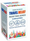 Multichem Travel Relief 12.5mg 12 tabs - Pharmacist Only Medicine dizziness,motion sickness,nausea,travel,Travel Relief,travel sickness,Traveller,vomiting