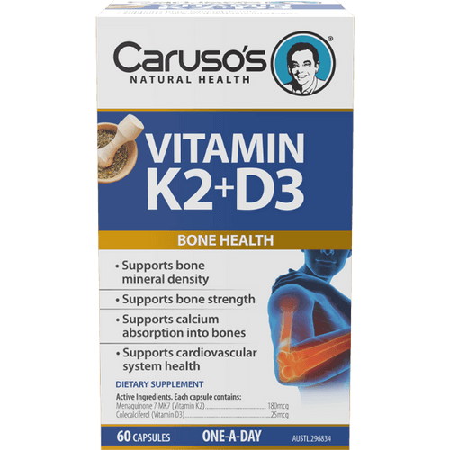 Caruso's Vitamin K2 + D3 60 Capsules - Nutritional Support Caruso's Vitamin K2 + D3 60 Capsules - Nutritional Support,issues