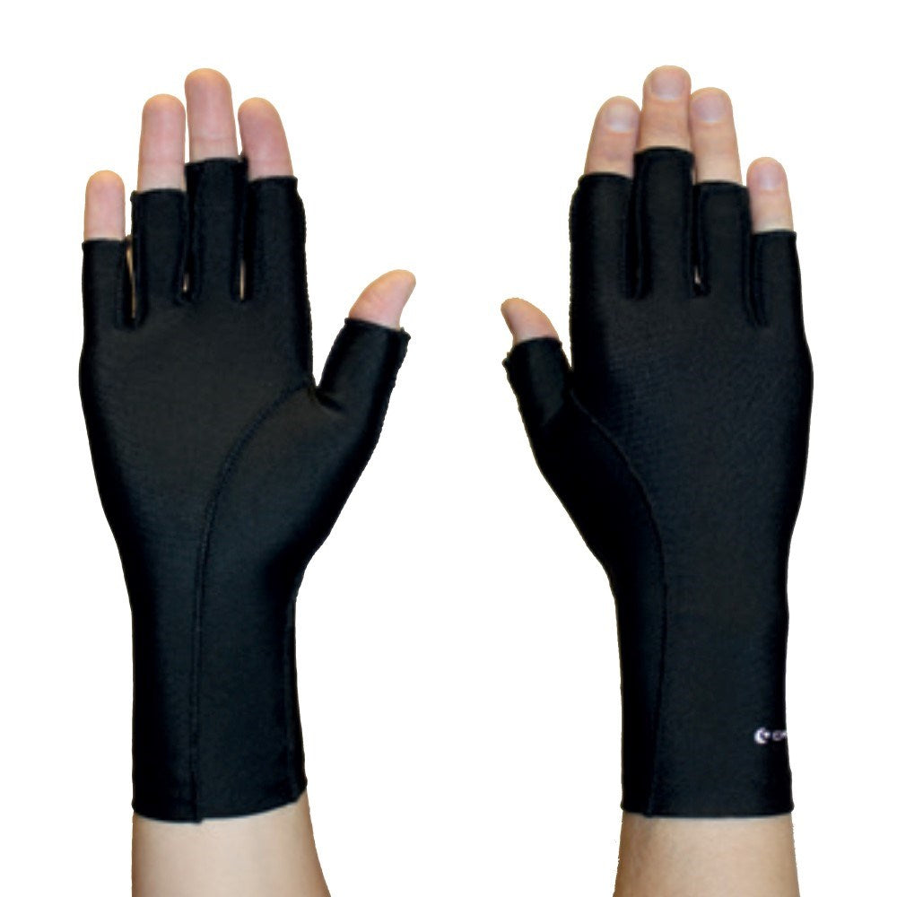 Compression Glove Black 3/4 Finger - Single
