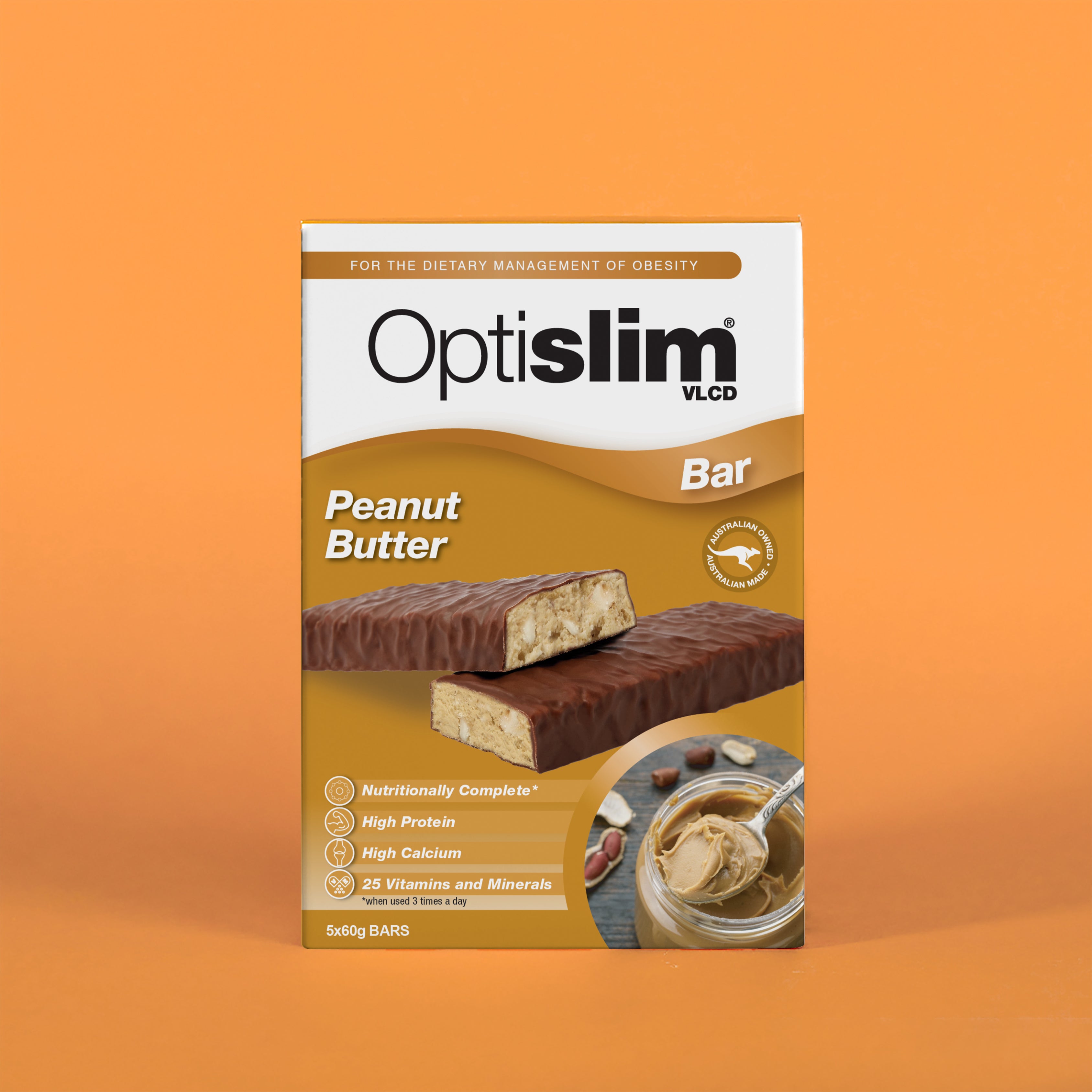 Optislim VLCD Bar Peanut Butter 5 Pack