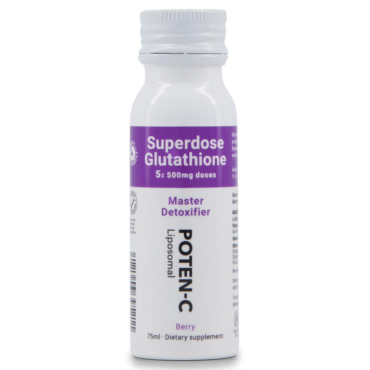 Poten-C Superdose Liposomal Glutathione 500mg Advanced liposomes,bioavailable Glutathione,glutathione,issues,Liposomal Glutathione,liquid liposomes,non-GMO sunflower liposomes,Poten-C Superdose Liposomal Glutathione,soy,sugar free,Superdose Liposomal Glut