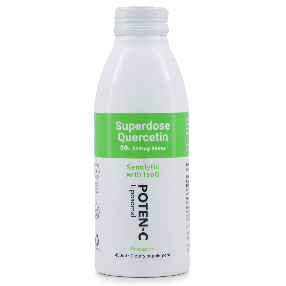 Poten-C Superdose Quercetin 250mg 450ml,75ml,anti-aging,anti-oxidant,Christmas gift,christmas sale,issues,liposomal,non-GMO,quercetin