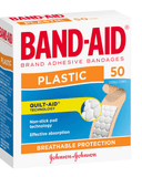 Band-aid Plastic Strips 50 band-aid,band-aid blister,bandage,bandages,BANDAID,cohesive bandage,crepe bandage,cushioned bandages,eab bandage,elastic bandage,issues