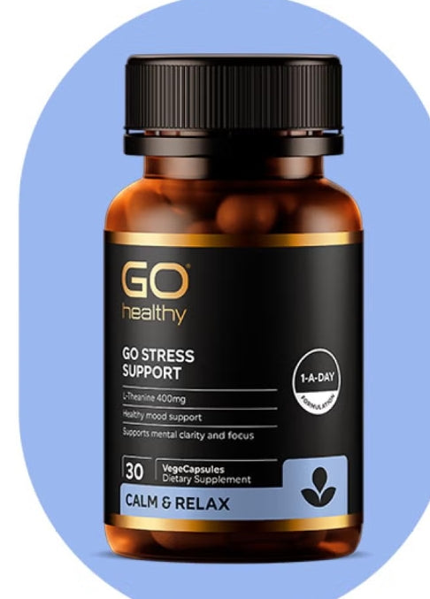 Go Healthy Go STRESS SUPPORT: Stress Support Supplement for Natural Relief anxiety management,natural relief,optimized,stress supplement,stress support
