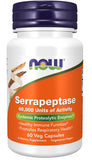 now Serrapeptase 60 Veg Capsules Healthy Immune Function,issues,Promotes Respiratory Health,Serrapeptase Veg Capsules