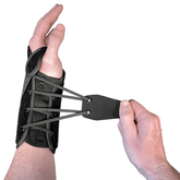 REGULAR TRS WRIST LACER (TRIPLE RIGID SUPPORT) allows better opposition,patient comfort,product durability,Removable metal stays,wicks moisture