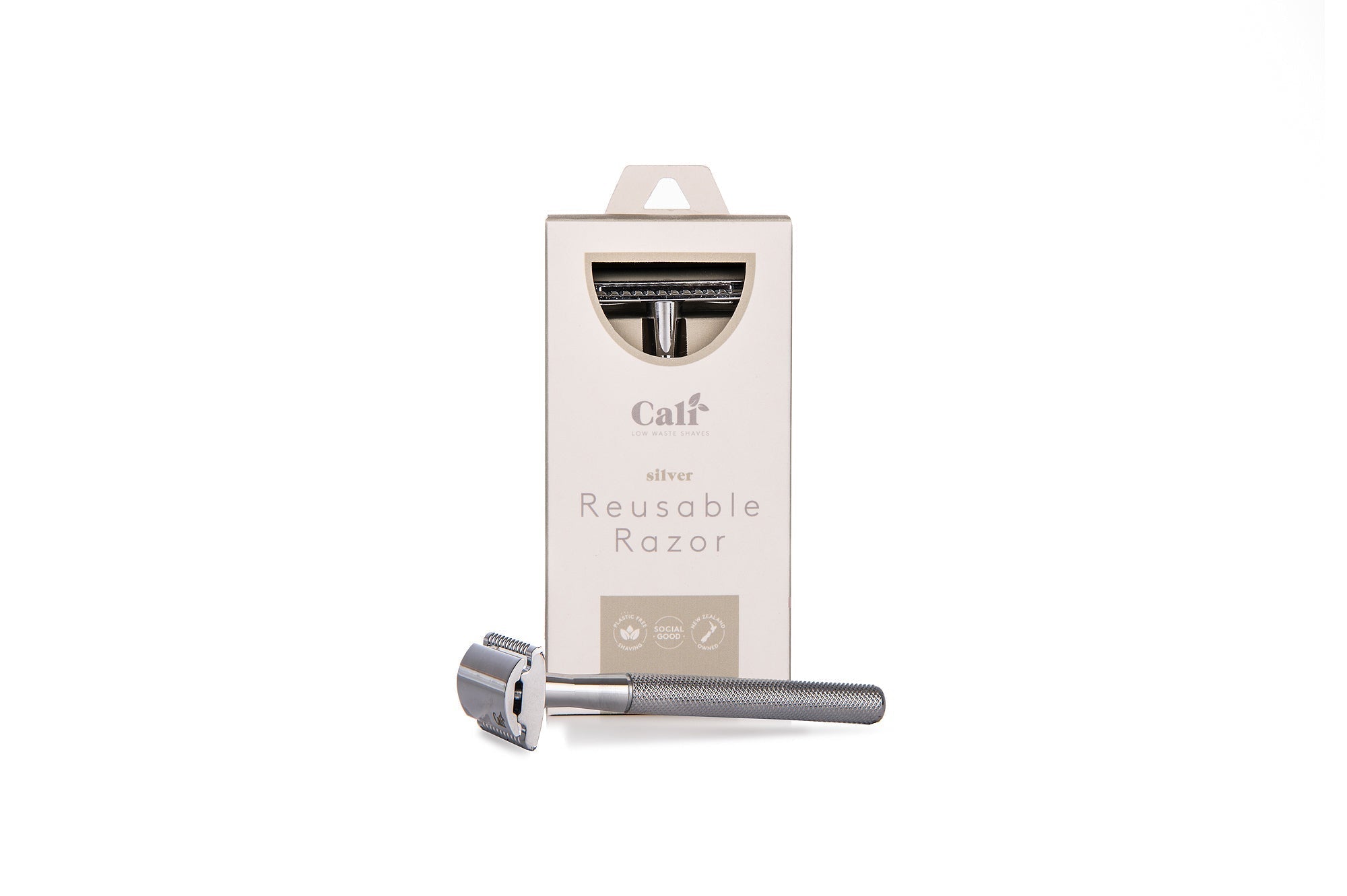 CaliWoods Safety Razor Silver