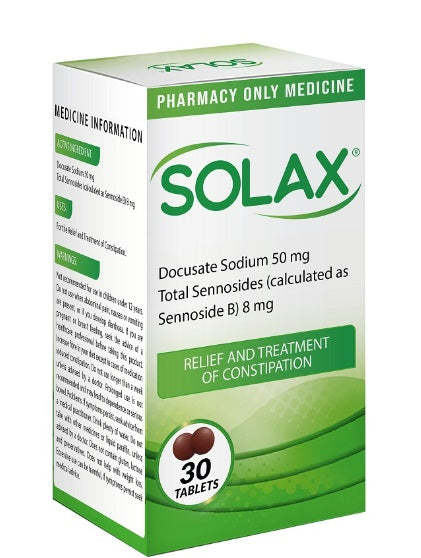 Solax Docusate Sodium Constipation Tablets 30 Constipation,Docusate Sodium Constipation,issues,relief and treatment of constipation,Solax