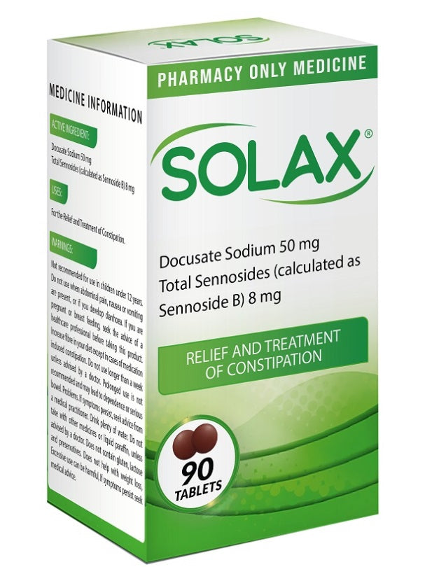 Solax Docusate Sodium Constipation Tablets 90 *qty restriction 1 applies* Constipation,issues,relief and treatment of constipation,Solax