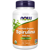 Now Spirulina (Certified Organic), 500mg boost energy production,cardiovascular health,Cellular Energy Production,Chlorophyll,cholesterol,cholesterol levels,detox,detox heavy metals,Detoxification,Detoxification Digestion,Detoxifying,energy production,Flu