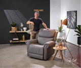 Theorem Studio Dual Motor Headrest & Lumbar Recliner Independent head and legrest,Chaise lounger:,Dual motor,Four individual functions,Independent head and legrest,issues,Pared-back style,Plush design,Power lumbar support,Premium luxury recliner,Recliners