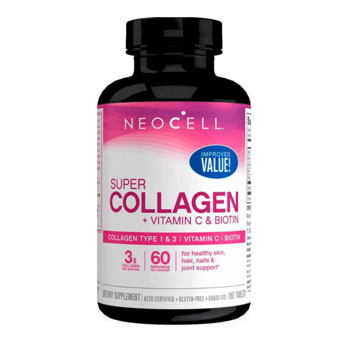 Neocell Super Collagen (Type 1 and 3) Vitamin C & Biotin 180 Tablets collagen,collagen 1 and 3,issues,neo,neo cell,neocell,skin
