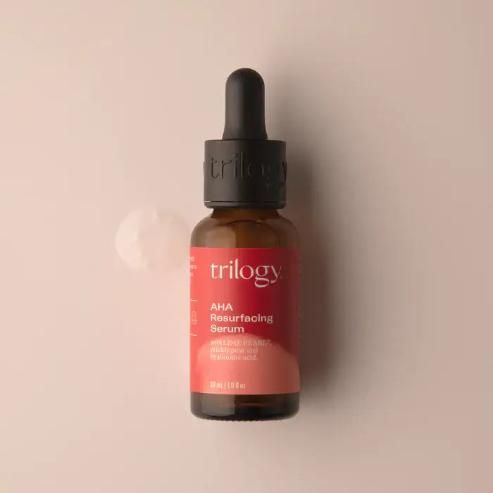 Trilogy AHA Resurfacing Serum 30ml 20mL,AHA Resurfacing Serum,Even And brighter skin,Face Serum,issues,refining serum,Resurfacing Serum,smoothing serum,Trilogy CoQ10 Booster Oil,uneven skin tone