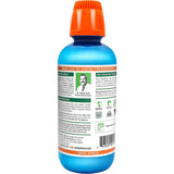 Therabreath fresh breath rinse bottle showing ingredients and usage directions on label.