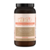 Vital Collagen Boost Vegan Protein Blend Cacao 500GM Active Recovery Plant Formula,Active Recovery PlantFormula,advanced recovery,collagen,collagen Boost,collagen formula,Collagen Protein,Collagen Protein Chocolate,collagen repair,collagen support,Comfort