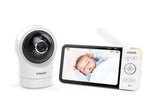 VTECH HD pan and tilt video monitor with 5" parent unit and HD camera for baby monitoring.