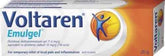 Voltaren Emugel 20g packaging for Voltaren Emugel pain relief gel. Topical gel for pain and inflammation treatment.