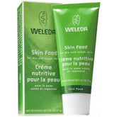 Weleda Skin Food Creme 75ml tube and box, a nourishing moisturizer for dry skin.