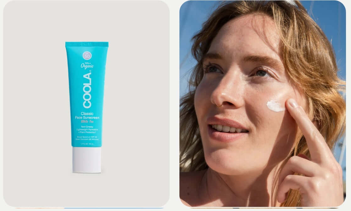 Coola Classic Face Sunscreen Lotion SPF50 Fragrance Free & White Tea 50ml Face Sunscreen Lotion,Fragrance Free,issues,White Tea