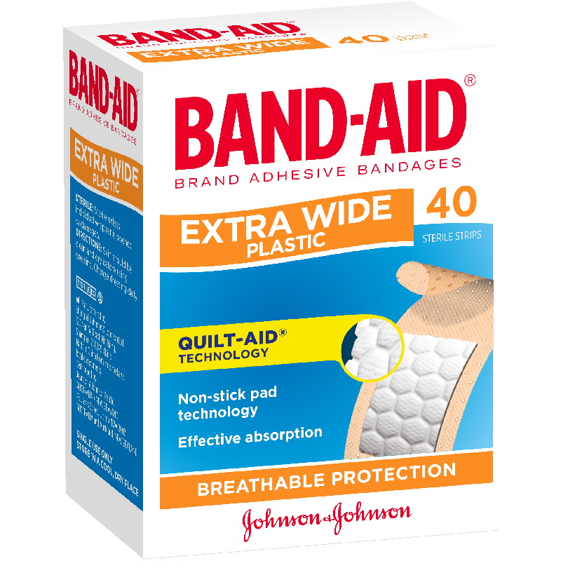 Band-Aid Adhesive Strips Extra Wide 40 band-aid,issues