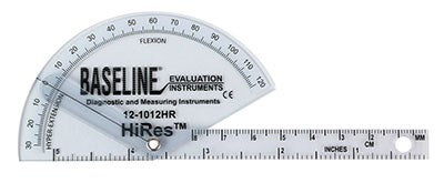 Baseline Plastic Goniometer- Finger HiRes Flex To Hyperextension