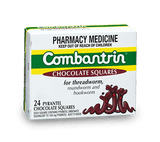 Combantrin Chocolate Squares 24 issues,loss of appetite,scratching bum,teeth grinding,thread worm,threadworm,worm,worming tablet