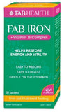 FAB IRON plus Vitamin B Complex 60 tablets dizziness,fab health,fab iron,fatique,iron,iron amino acid chelate,issues