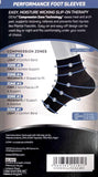 FS6 Compression Socks - Foot Sleeve One Pair (Size - S/M/L/XL) Color (Black / White) clot,compression,dvt,flight socks,issues,leg clot,socks