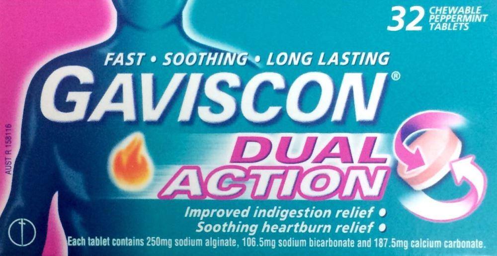 Gaviscon Peppermint Tablets 32 Chewable Dual Action Relief Chewable Antacid,Dual Action Relief,Gastroesophageal Reflux,Gaviscon Peppermint Tablets,Heartburn Relief,improvements