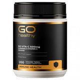 Go Vita-C 500mg Orange Chewable Tablets 200s – Daily Immune Support Vitamin C Chewables