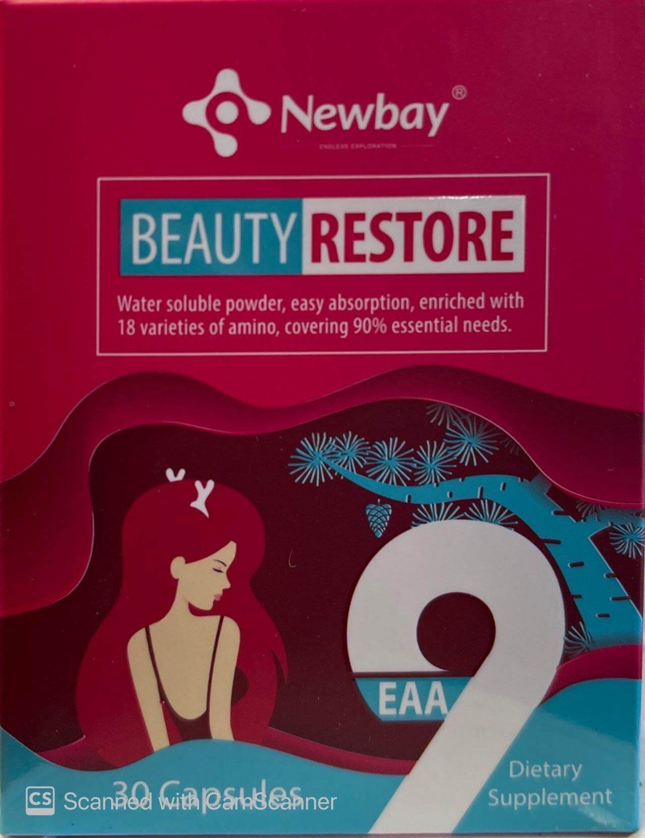 Newbay Beauty Restore 30 Capsules amino,beauty,issues,newbay,restore,skin