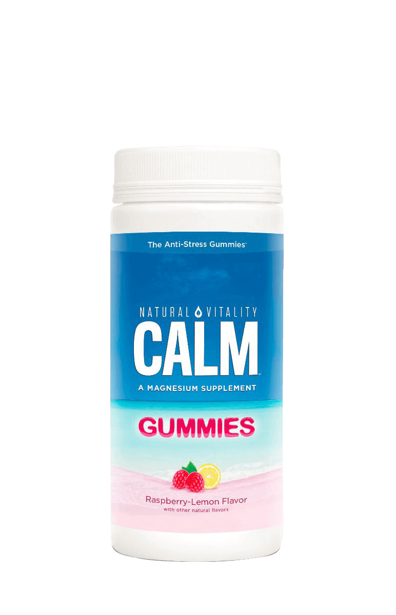 Natural Vitality CALM® Gummies - Raspberry Lemon Flavour 60 gummies anti stress,gummies,issues,kids,natural vitality,stress
