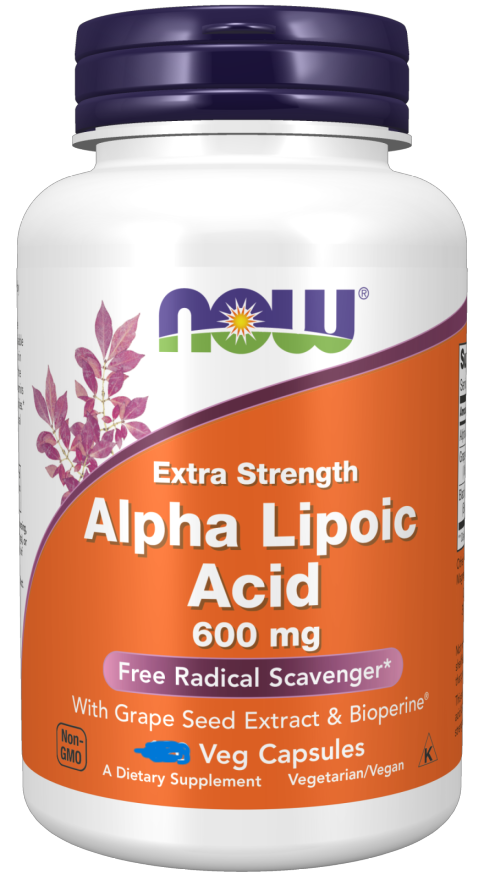 now Alpha Lipoic Acid, Extra Strength, 600mg 60 Veg Capsules Acid,cardiovascular,google,issues,metabolism,neural tissues,Now,Now Products,Now suppl,Now supplements