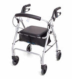 Mobilis® walking frame - Blue / Red / Silver aluminium walking frame,and silver,Available in blue,castors and rear wheels Walking Frame,Christmas gift,Easy to adjust "one touch" handbrake Walking Frame,Extra easy to fold for storage,Folding walking frame,
