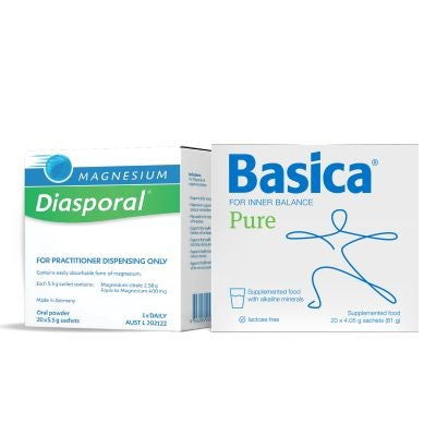Essential Minerals Combo small (Mg Diasporal 20s + Basica PURE 20s) product image
