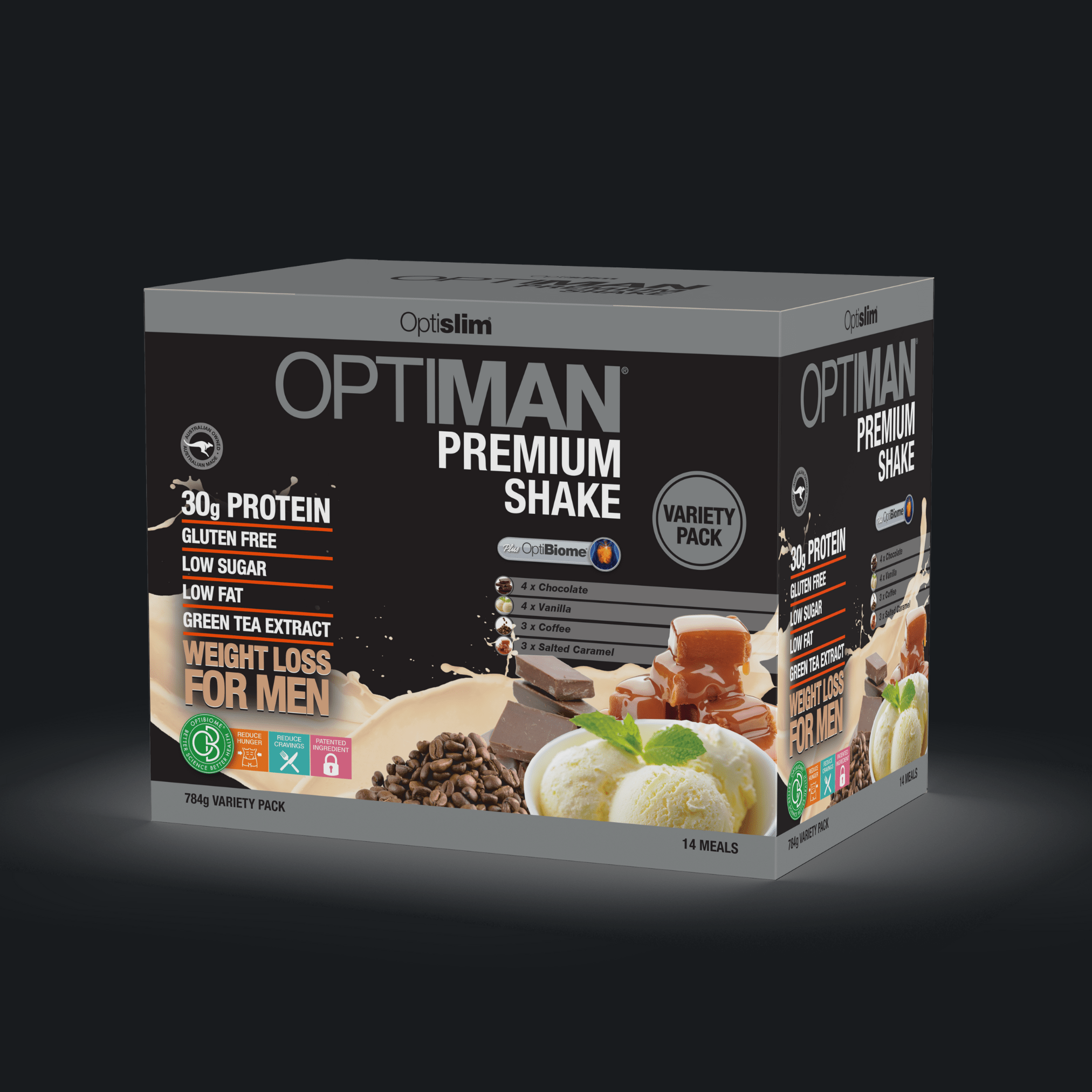 OptiMan Premium Shake Variety Pack 14x56g