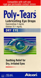 Poly Tears Lubricating Eye Drops For Dry & Irritated Eyes 15ml issues,lubricatinf eye drops,lubricating,lubricating eye drops,poly tears