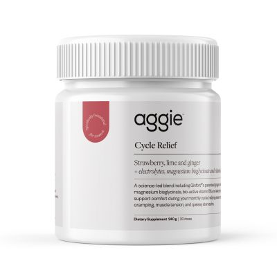 Aggie Cycle Relief Strawberry Lime Ginger 240g