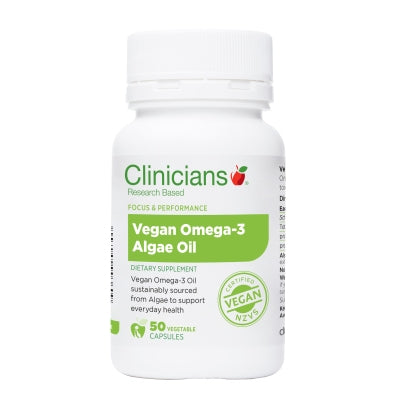 Clinicians Vegan Omega-3 Algae Oil 1000mg 50 VegeCaps