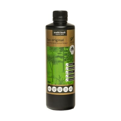Waihi Bush Flax Seed Oil Original Organic 500ml